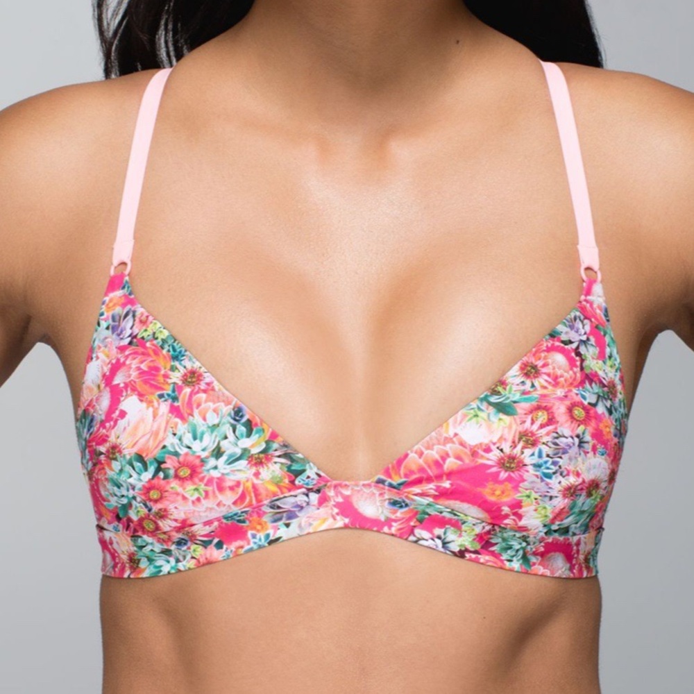 Lululemon | Shanti Surf Triangle Top Flowabunga Mini Multi Bleached Coral Size 4
